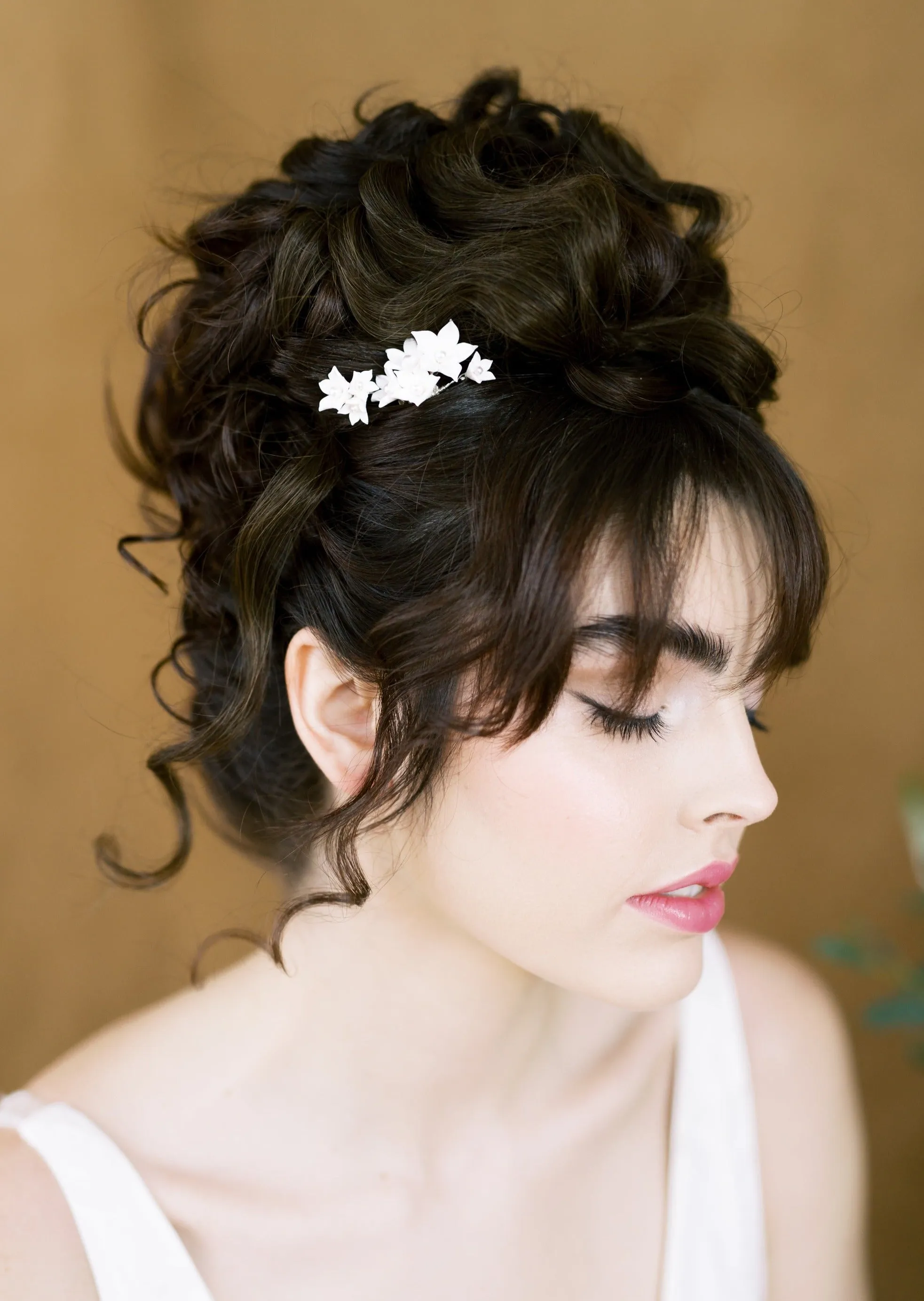 MOUNA Petite Clay Flower Hair Comb