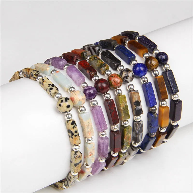 Natural Amethyst Rectangular Bracelet Women's Simple Fashion Charm Bracelet