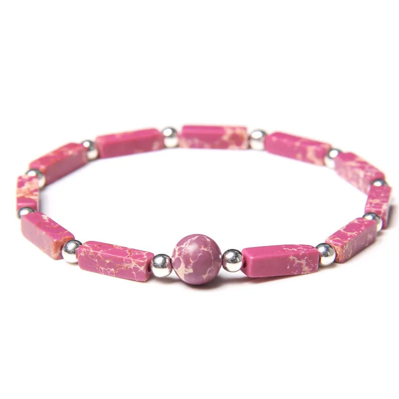 Natural Amethyst Rectangular Bracelet Women's Simple Fashion Charm Bracelet