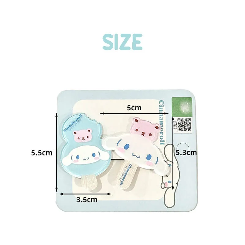 Sanrio Character Inspired Lollipop Shaped Hair Clips