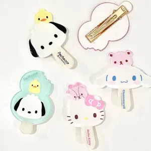 Sanrio Character Inspired Lollipop Shaped Hair Clips