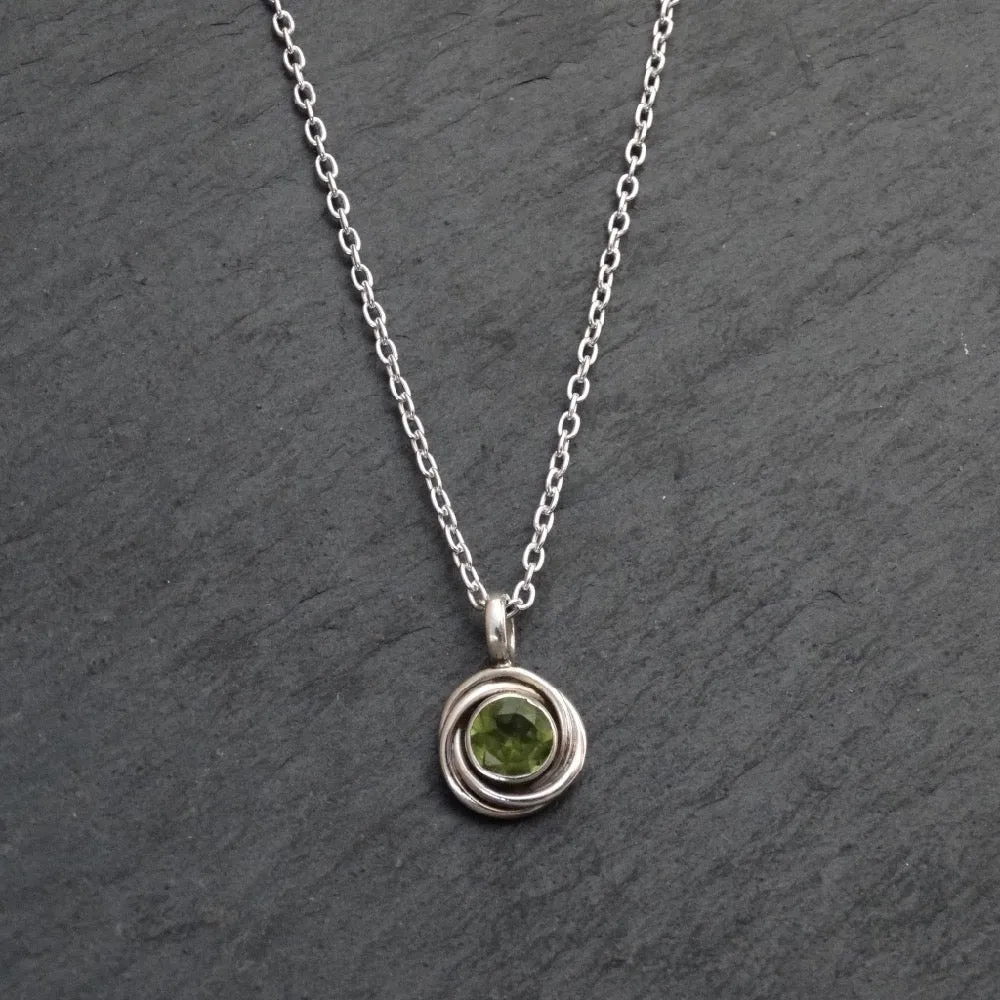 Silver Nest Pendant Necklace