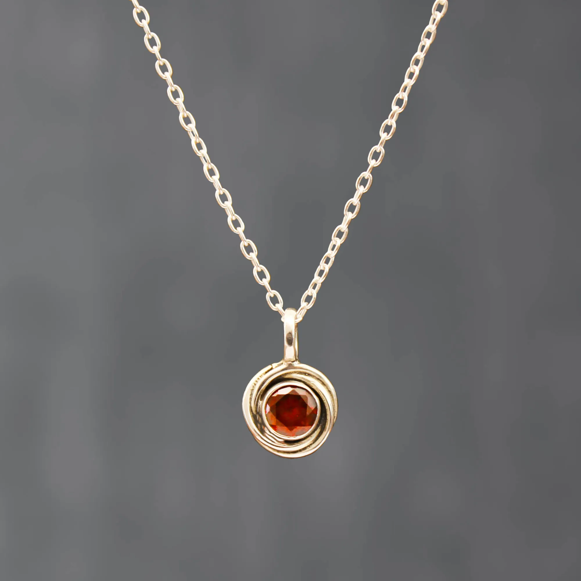 Silver Nest Pendant Necklace