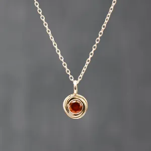 Silver Nest Pendant Necklace