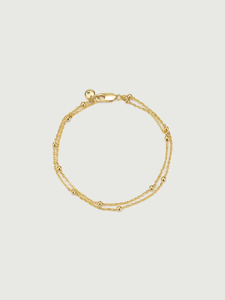 Spheres Double Chain Bracelet