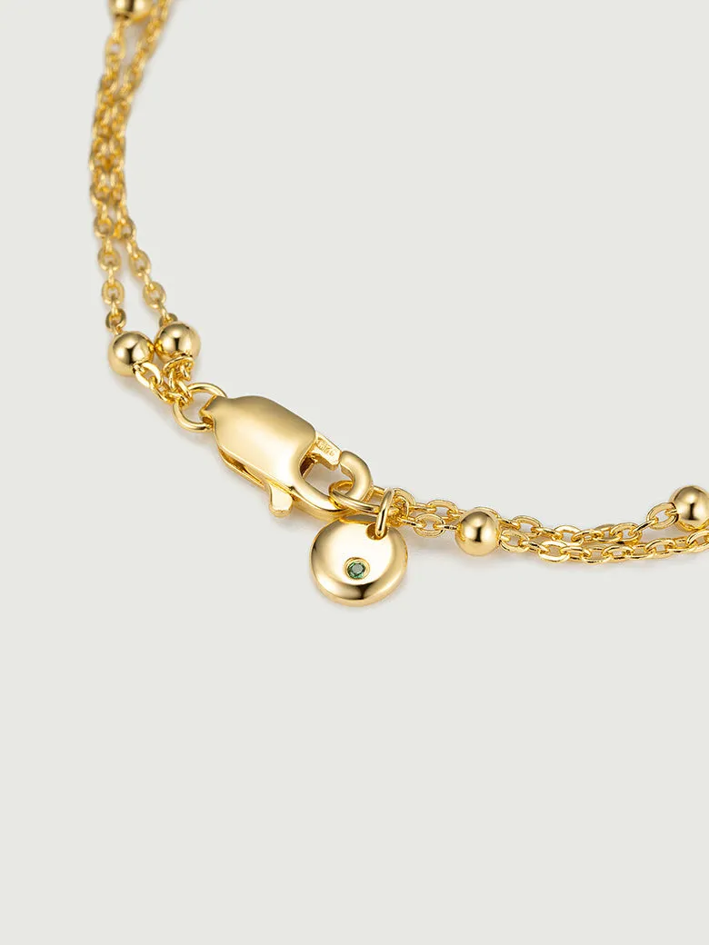 Spheres Double Chain Bracelet