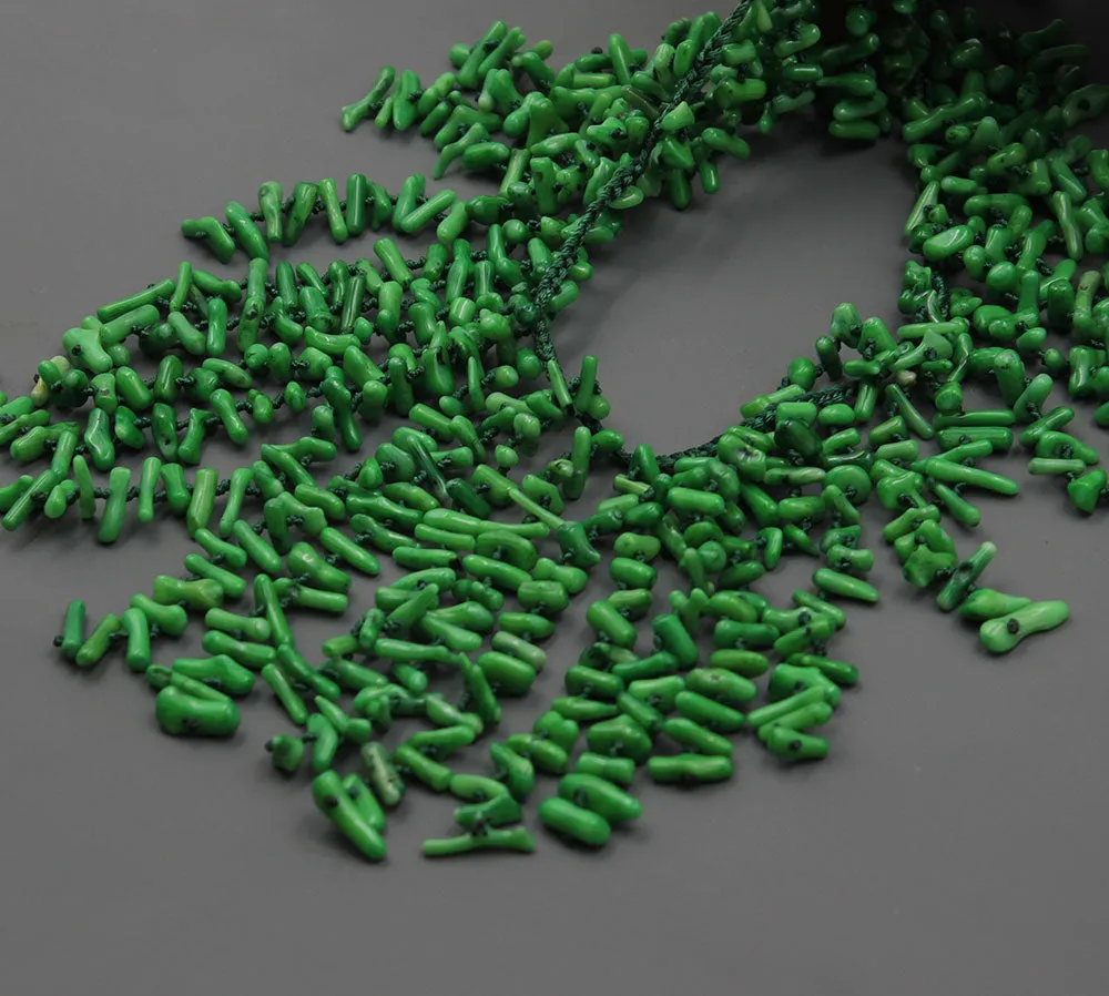 TEEK - Handwork Green Coral Chips Necklace