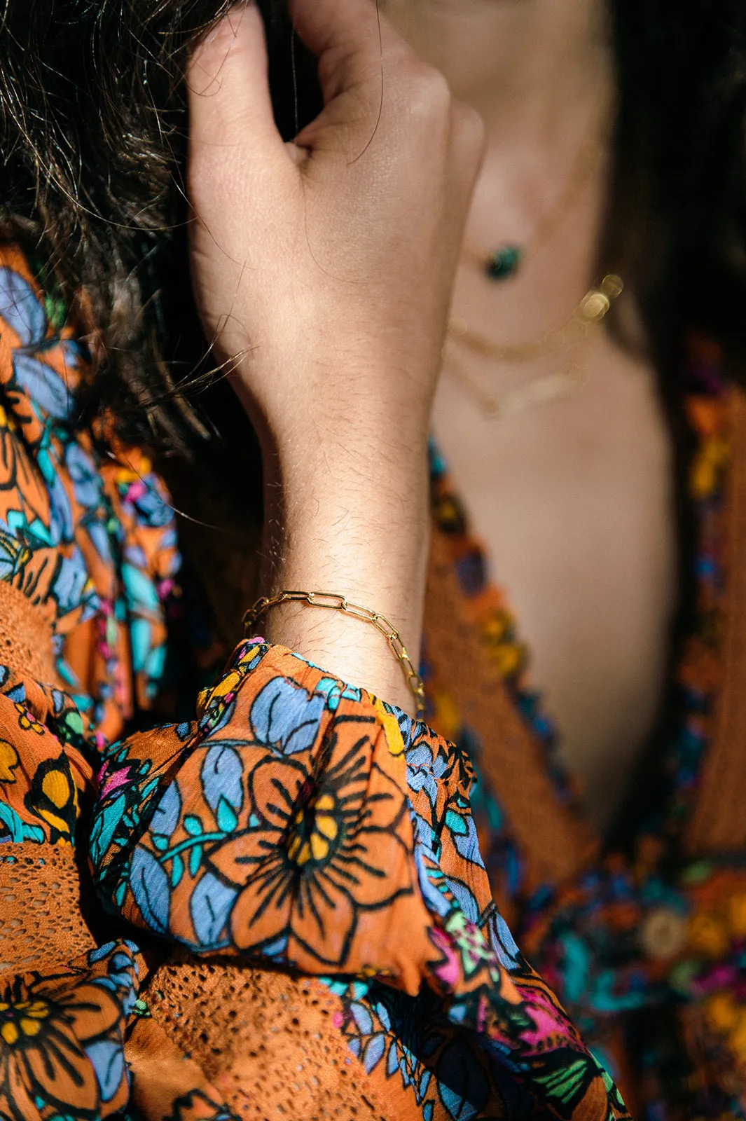 Thin Paperclip Chain Bracelet