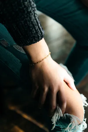 Thin Paperclip Chain Bracelet