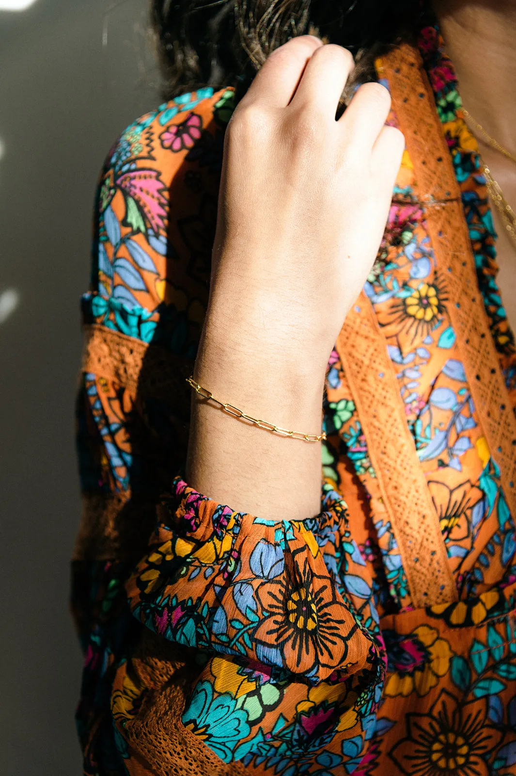 Thin Paperclip Chain Bracelet