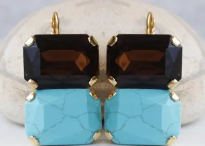 TURQUOISE BROWN EARRINGS